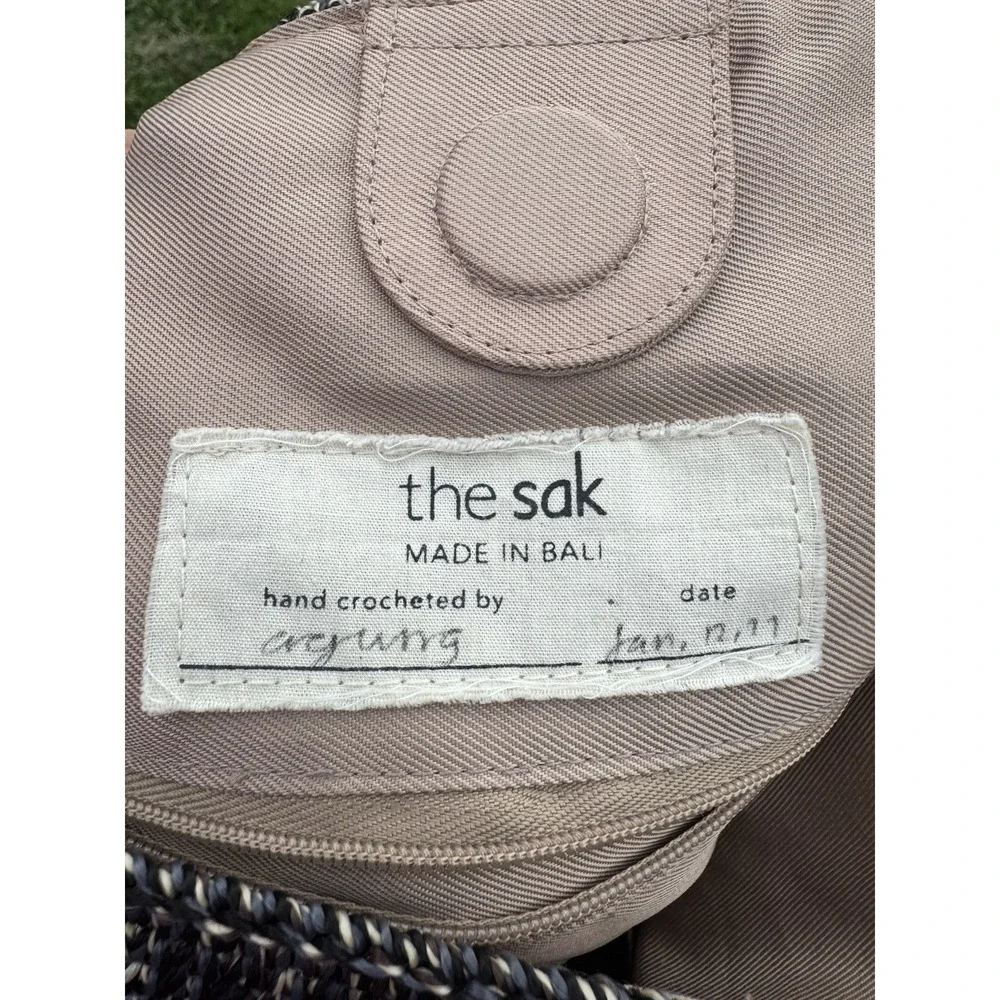 The Sak Hand-Crochet ~ Signed & Dated Hobo Carryall Shoulder Bag Made in Bali